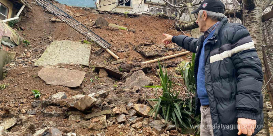 Beykoz’da 5 metrelik istinat duvarı çöktü