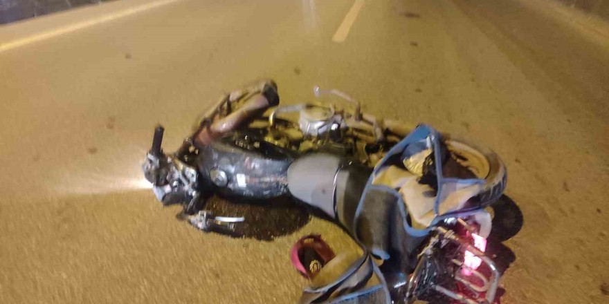 Biga’daki kazada motosiklet sürücüsü yaralandı