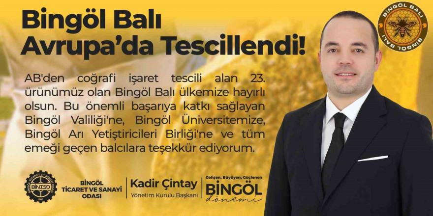 Bingöl Balı Avrupa’da tescillendi