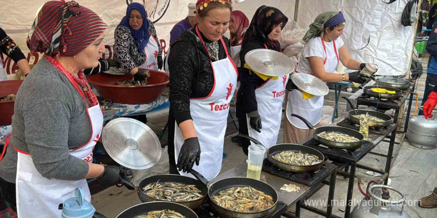 Bodrum’da hamsi ziyafeti: 3 ton hamsi dağıtıldı