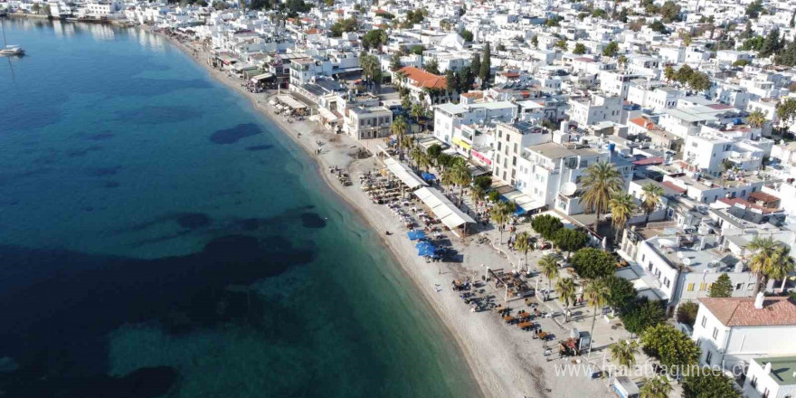 Bodrum’da yeni yılın ilk günü deniz keyfi