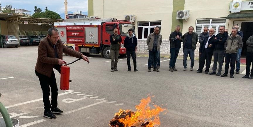 Bozyazı’da yangın tatbikatı yapıldı