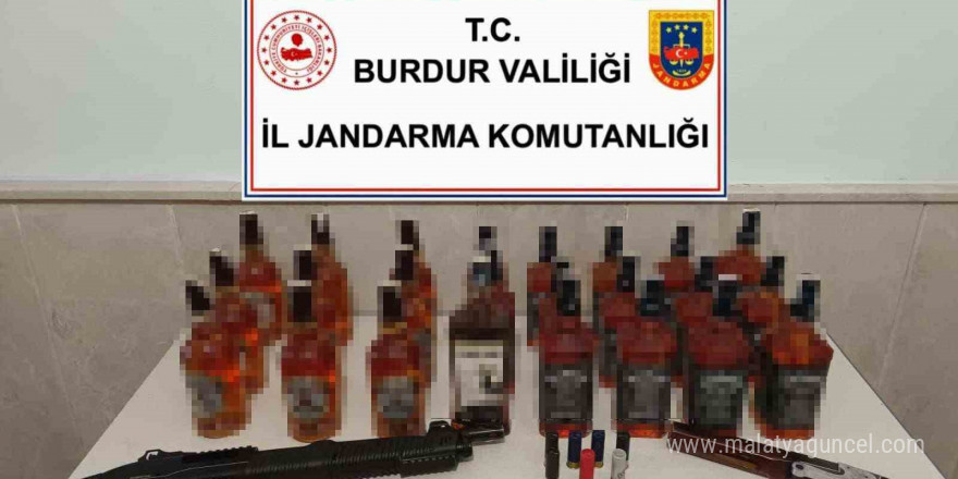 Burdur’da kaçak alkol ele geçirildi