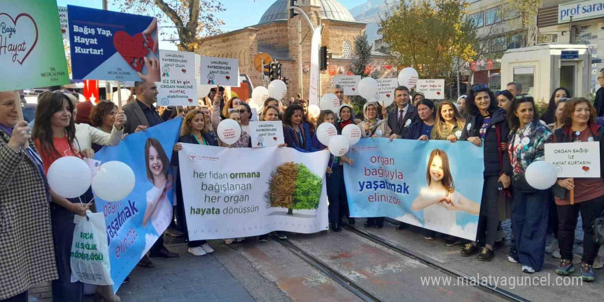 Bursa’da Organ Bağışı haftası etkinlikleri yürüyüşle başladı