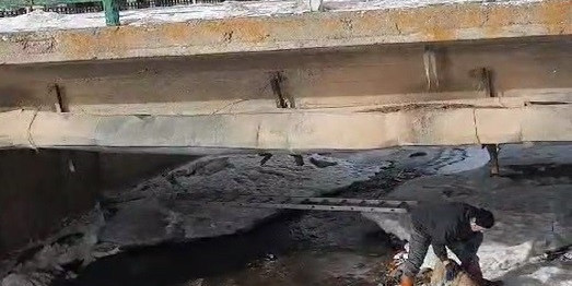 Buz tutan Çoruh Nehri’nde baba ve çocuklarının yürekleri ısıtan köpek kurtarma operasyonu