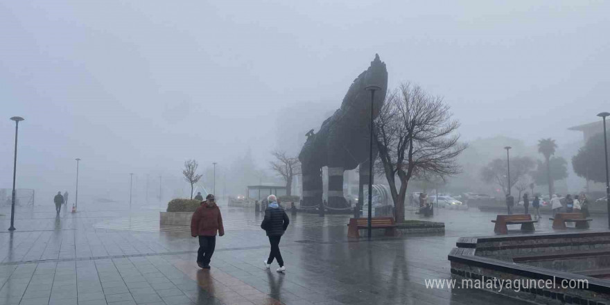 Çanakkale Boğazı sis nedeniyle transit gemi geçişlerine kapatıldı, feribot seferleri geçici olarak durduruldu