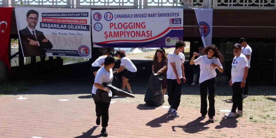 Çanakkale’de çevre bilinci için Plogging şampiyonası düzenlendi