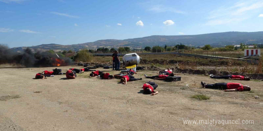 Çanakkale’de uçak kazası tatbikatı