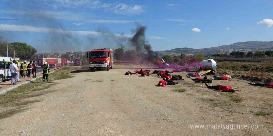 Çanakkale’de uçak kazası tatbikatı