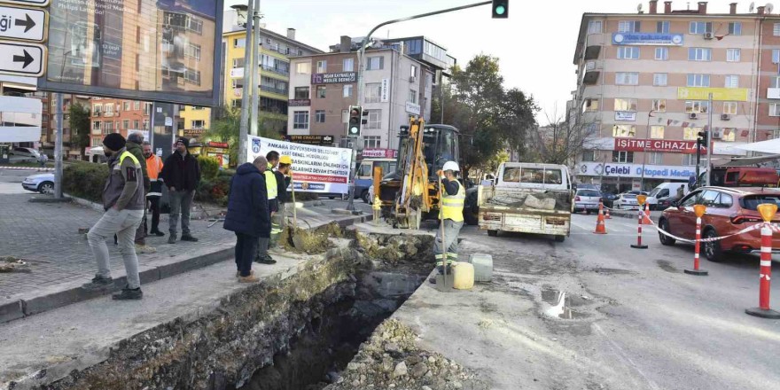 Çankaya Aksu Caddesi’nin sel çilesi son buluyor