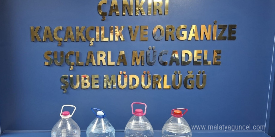 Çankırı’da 15 litre kaçak alkol ele geçirildi