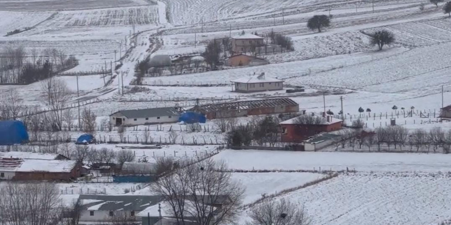 Çankırı’da kar yağışı etkili oldu