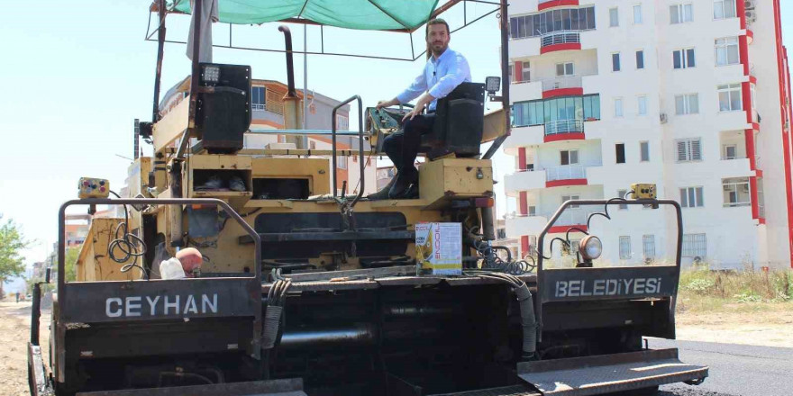 Ceyhan’da hurdaya ayrılan asfalt dökme makinesi onarılarak belediyeye kazandırıldı