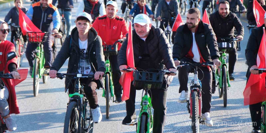 Çorum’da pedallar Cumhuriyet Bayramı için çevrildi