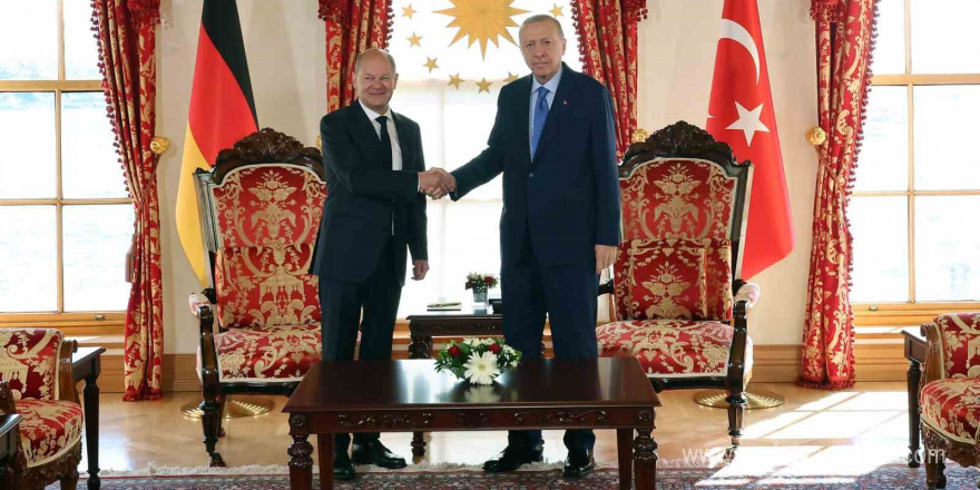 Cumhurbaşkanı Erdoğan, Almanya Başbakanı Olaf Scholz’u kabul etti