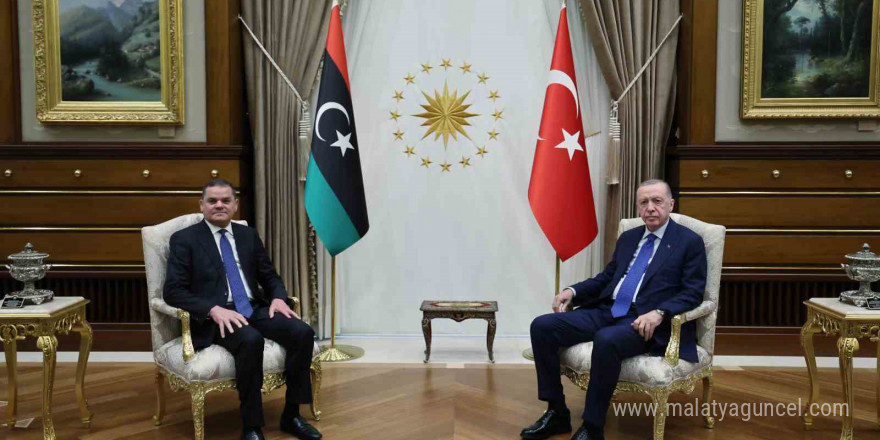 Cumhurbaşkanı Erdoğan, Libya Millî Birlik Hükümeti Başbakanı Dibeybe’yi kabul etti