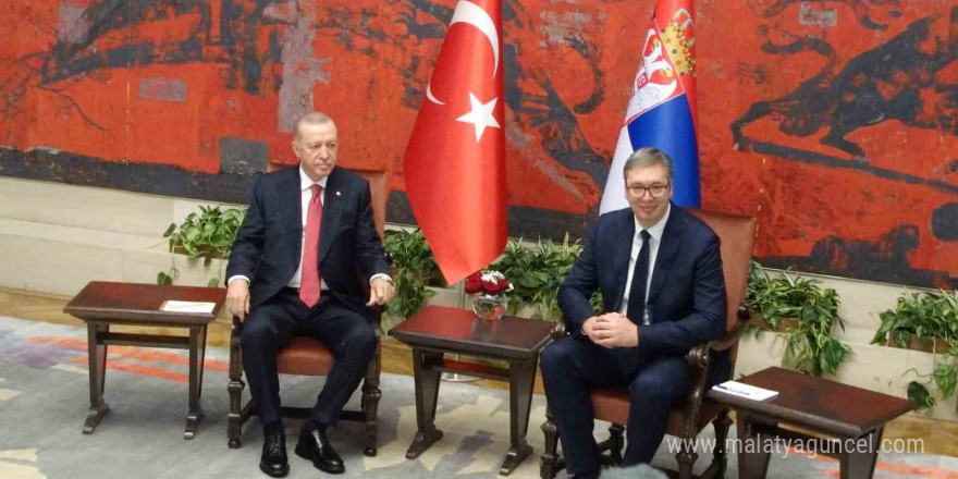 Cumhurbaşkanı Erdoğan, Sırbistan Cumhurbaşkanı Vucic ile görüştü