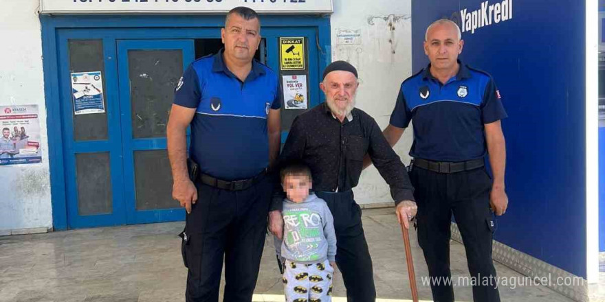 Dedesinin elini bırakıp kaybolan torun, zabıta tarafından bulundu