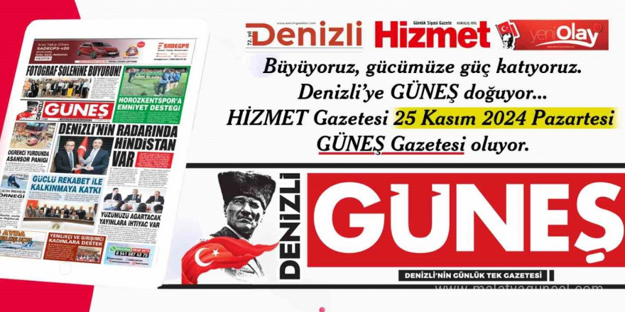 Denizli’ye Güneş doğuyor