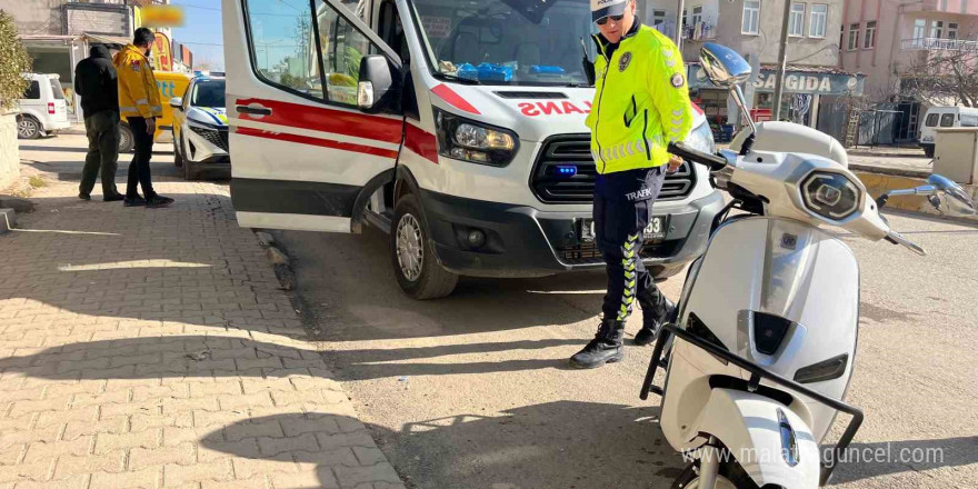 Devrilen motosikletin sürücüsü yaralandı