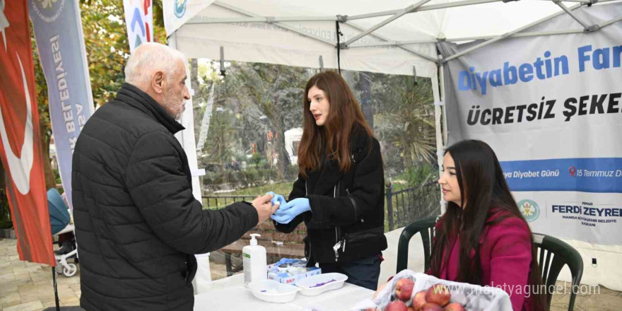 Diyabet Gününde vatandaşlara ücretsiz kan şekeri ölçümü