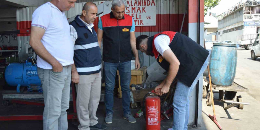 Diyarbakır’da sanayi sitelerinde yangınları önlemek için denetim yapılıyor