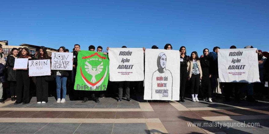 Diyarbakır’da üniversite öğrencileri ve Rojin Kabaiş’in babası “adalet” çağrısında bulundu