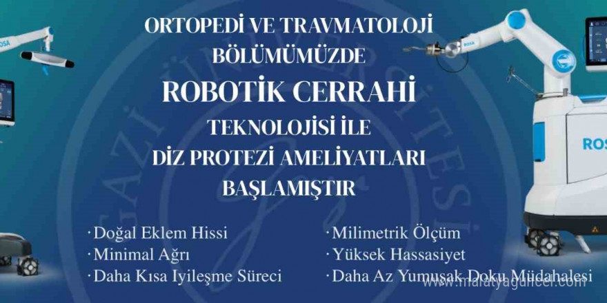 Diz protezi ameliyatları yapay zekalı robotik cerrahiyle yapılıyor