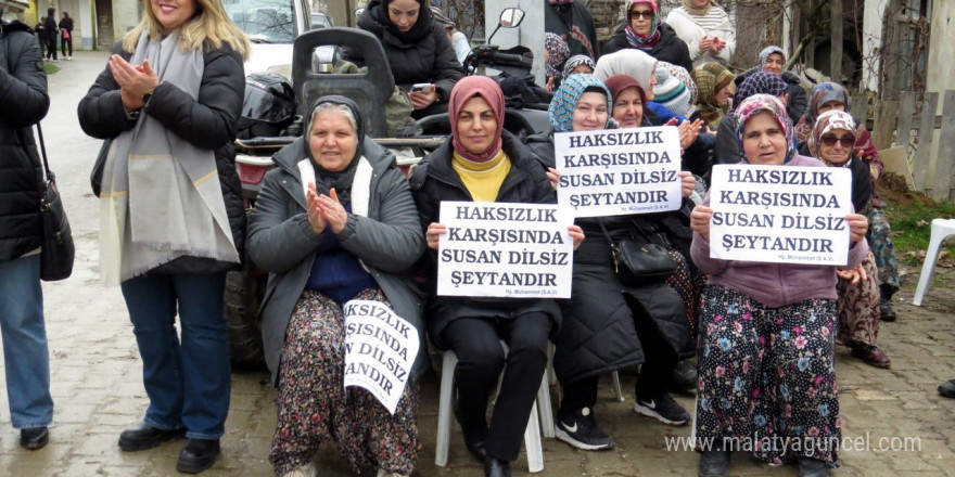 Dolu olmayan barajın suyunu paylaşmak istemeyen mahalleli DSİ’yi protesto etti