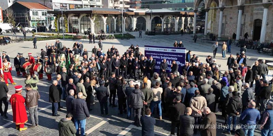 Düzce’de belediye ve STK iş birliğiyle kardeş şehirler Şam ve Halep’e yardım kampanyası