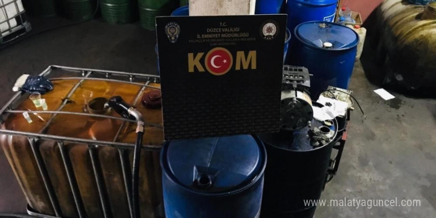 Düzce’de bin 230 litre kaçak akaryakıt ele geçirildi