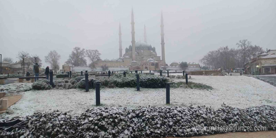 Edirne’de kar yağışı