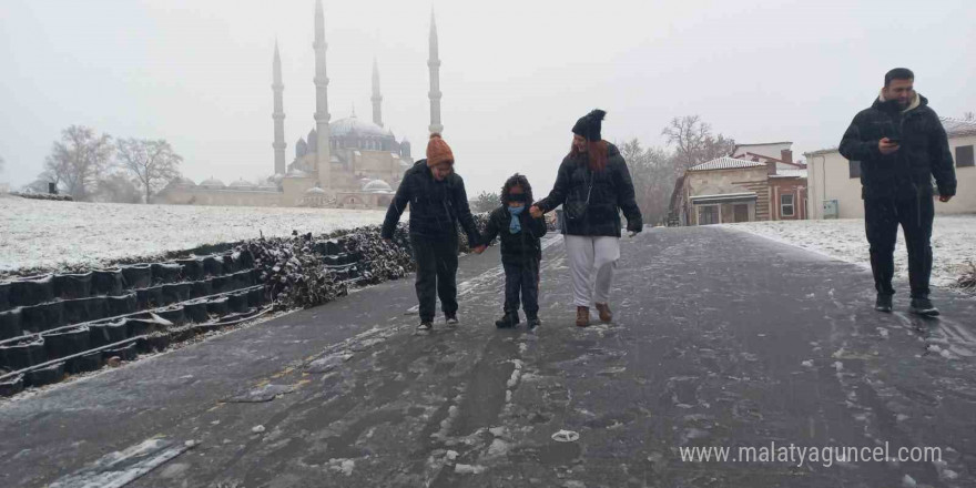 Edirne’de kar yağışı