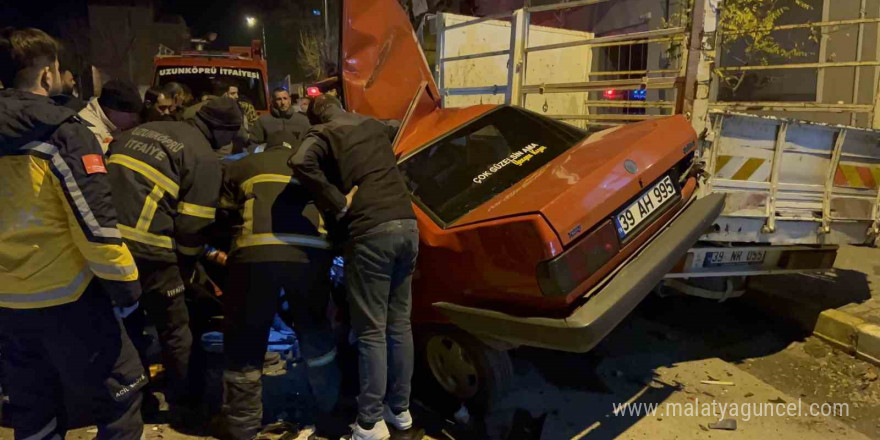 Edirne’de zincirleme trafik kazası: 1 Yaralı