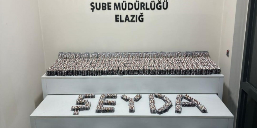 Elazığ’da 24 bin sentetik ecza maddesi ele geçirildi