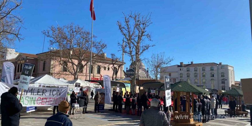 Elazığ’da, İsrail’in Gazze’ye yönelik saldırıları ’Sessiz çığlıkla’ protesto edildi