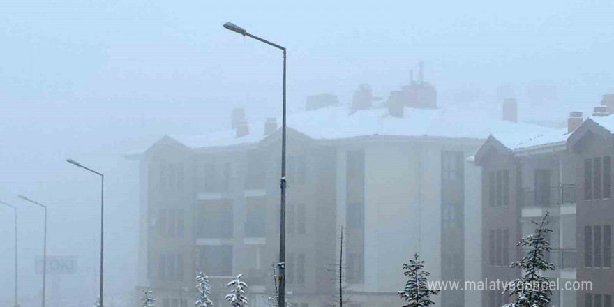 Elazığ’da kar yağışı sonrası sis etkili oldu