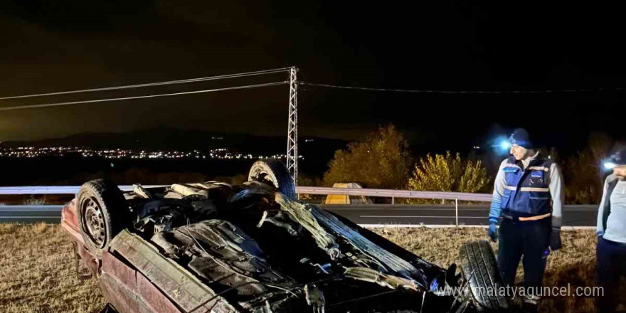 Elazığ’da otomobil takla attı: 1 ölü