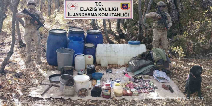 Elazığ’da teröristlere ait 2 sığınak imha edildi