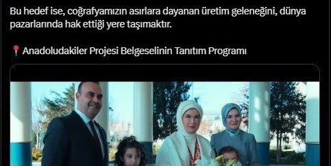 Emine Erdoğan’dan 'Anadoludakiler' paylaşımı: