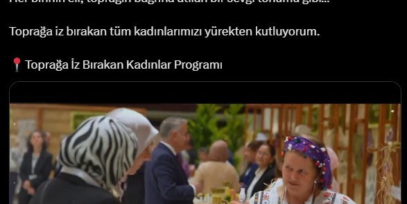 Emine Erdoğan’dan 'Toprağa İz Bırakan Kadınlar' programı paylaşımı