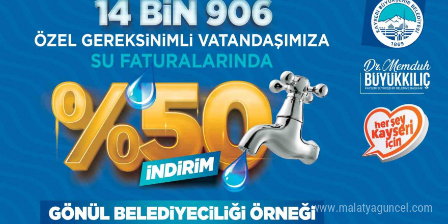 ‘Engelli dostu’ başkandan özel destek: 14 bin 906 kişiye su faturasında yüzde 50 indirim