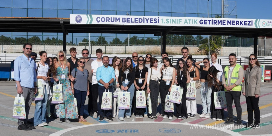 Erasmus öğrencileri Belediyesi’nin “Sıfır Atık” tesisini incelediler