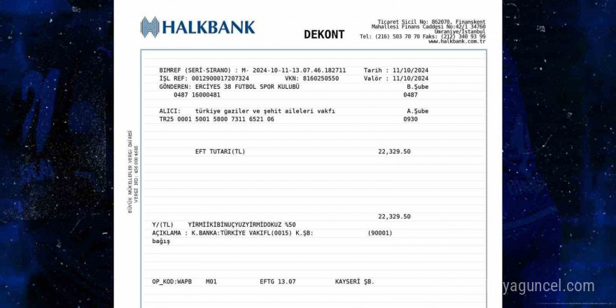 Erciyes 38 FK’dan örnek davranış