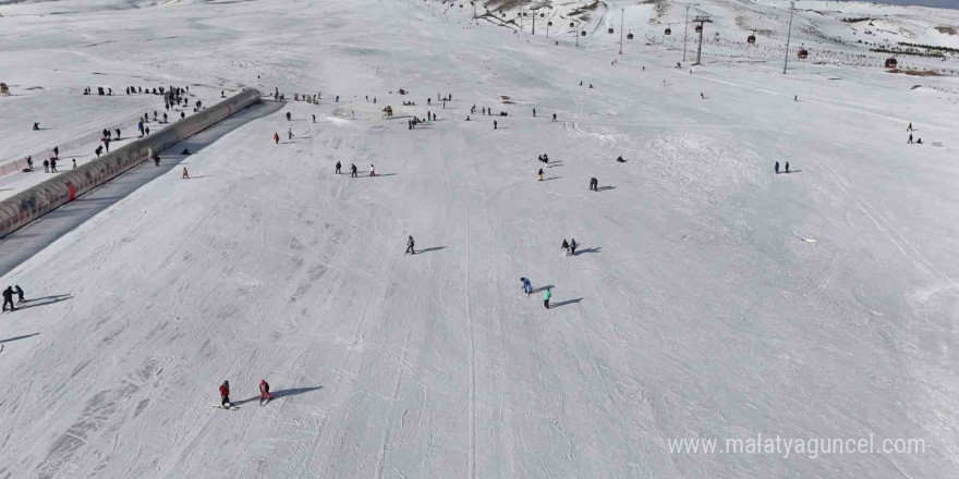 Erciyes hafta sonu yine ilgi odağı oldu