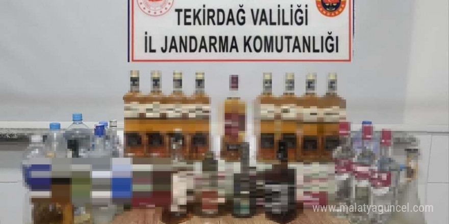 Ergene’de 50 litre kaçak içki ele geçirildi