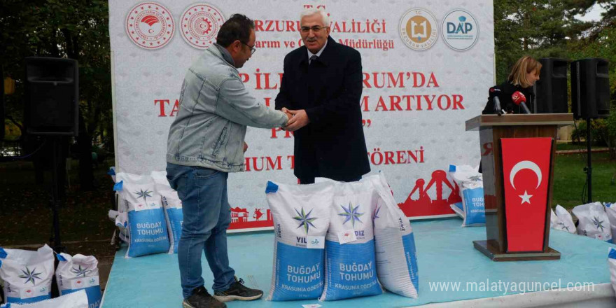 Erzurum’da DAP desteğiyle 935 ton buğday tohumu dağıtıldı