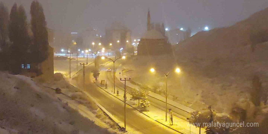 Erzurum’da kar yağışı etkili oluyor