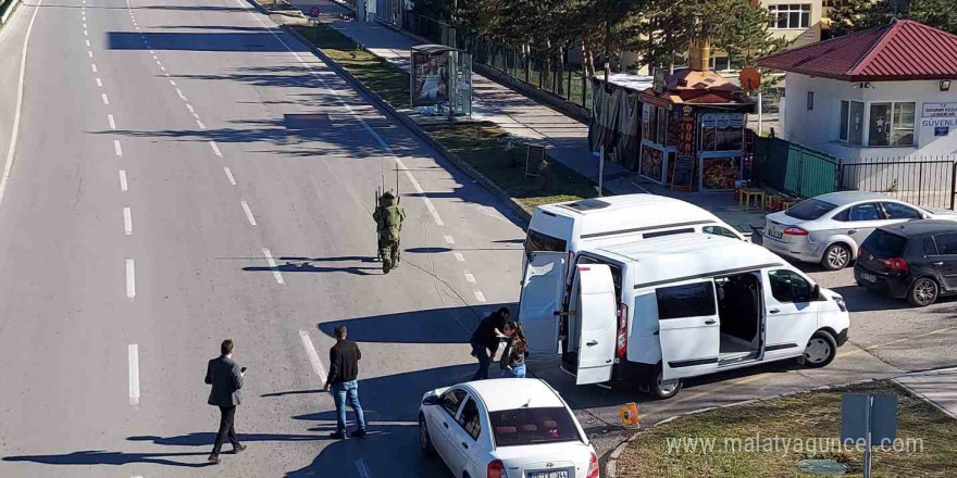 Erzurum’da polisi hareketlendiren anlar