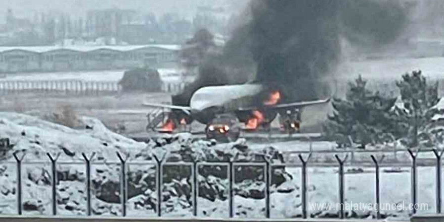 Esenboğa’da uçak yangını önce  korkuttu sonra tatbikat olduğu ortaya çıktı